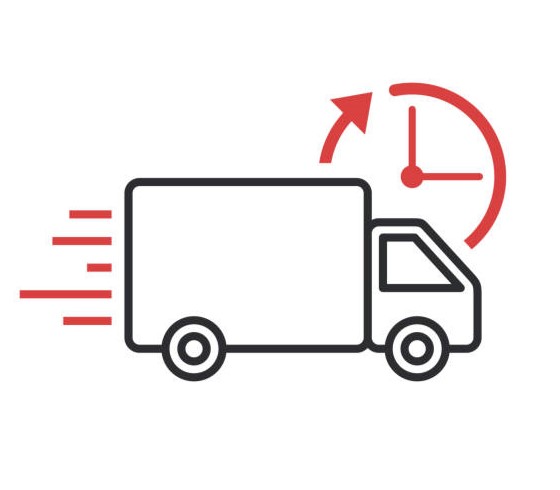 24/7 Delivery Service, Logistic Trucking Icon Template Flat Design 24/7 Delivery Service, Logistic